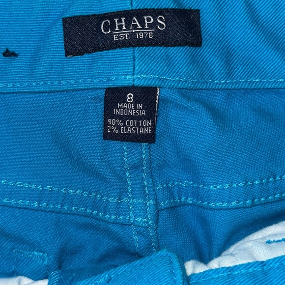 Chaps Blue Ankle Cropped Jeans Straight Leg Size 8 Casual Office School Church - Picture 3 of 6
